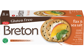 Breton Gluten free Flax & Seasalt 12x135g