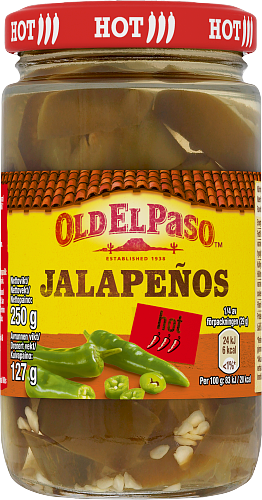 Sliced Green Jalapeños 6x250g