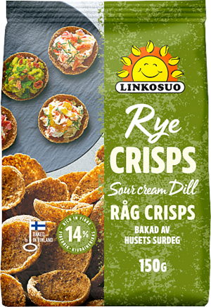 Rågchips Sour Cream & Dill 10x150g